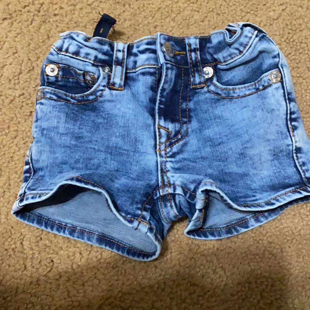 Little girls true religion shorts size 4